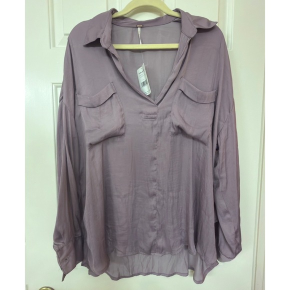 Free People Starry Dreams Pullover - Size M - Lilac - NWT - Picture 2 of 5